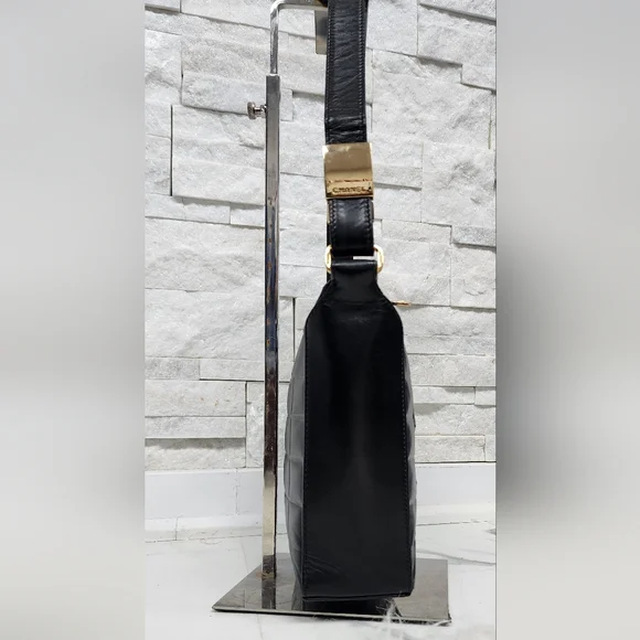 FULL SET Chanel Black Chocolate Bar Leather Bag - Picture 2 of 16